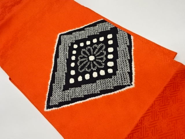 リサイクル　絞り菱に菊模様名古屋帯